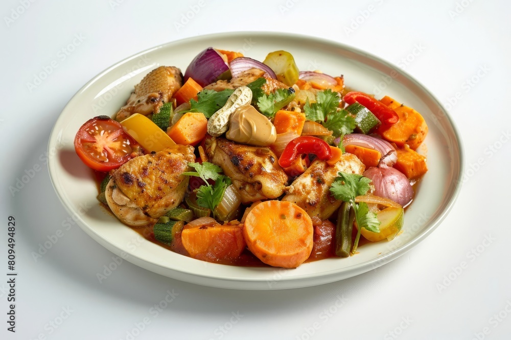 Colorful African Stew with Chicken and Peanut Butter Infusion Colorful African Stew with Chicken and Peanut Butter Infusion