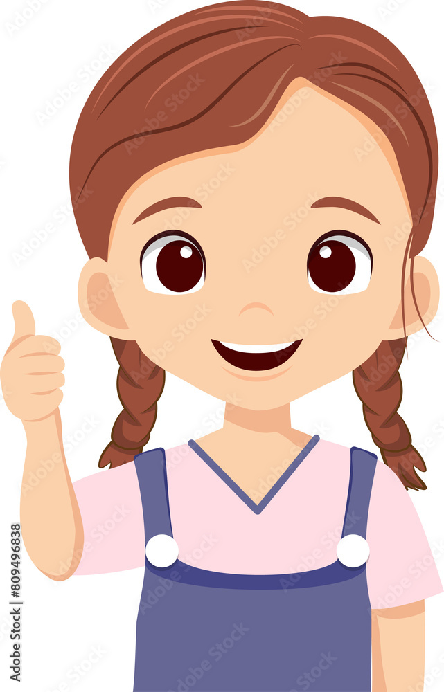 Girl showing thumbs up gesture Girl showing thumbs up gesture
