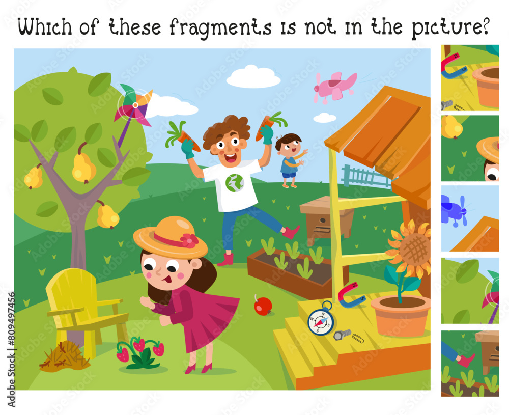 Puzzle game for kids. Cartoon illustration. Scene for design. Vector illustration. Puzzle game for kids. Cartoon illustration. Scene for design. Vector illustration.