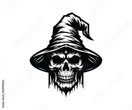 Skull Wizard Vector