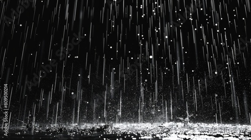 Plakat PNG rain effect overlay, transparent background. hyper realistic 