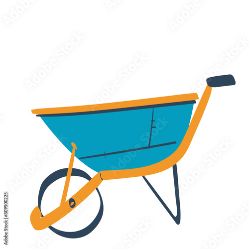 wheelbarrow icon illustration
