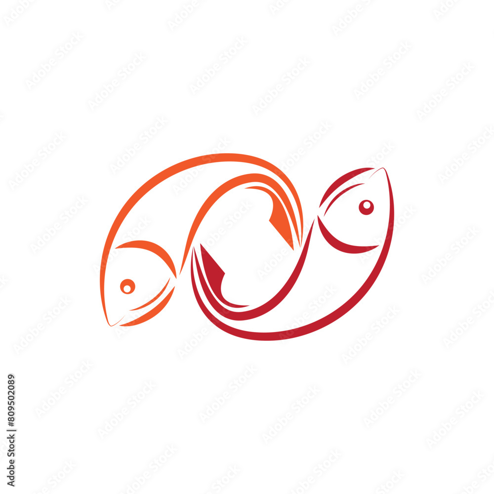Fish logo vector template element symbol Fish logo vector template element symbol