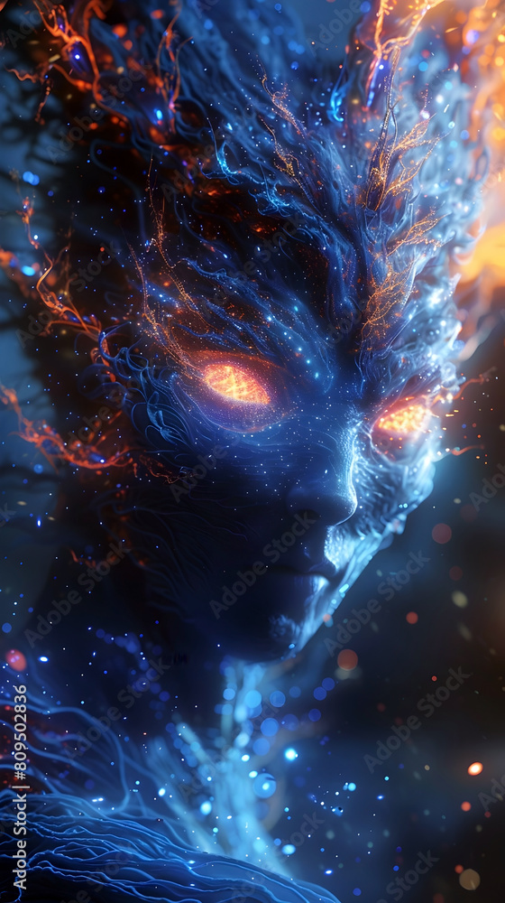 Luminous Ethereal Entity Radiating Otherworldly Brilliance in Vivid Cosmic Expanse,Digital Art Luminous Ethereal Entity Radiating Otherworldly Brilliance in Vivid Cosmic Expanse,Digital Art