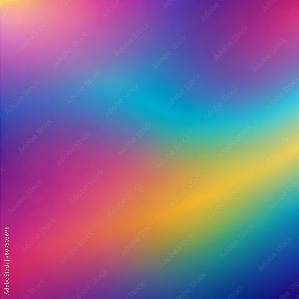 Colorful rainbow backdrop: Abstract soft color holographic blurred grainy gradient banner background texture