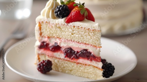 Fresh Berry Cream Cake Delight