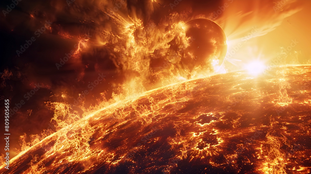 Mesmerizing Solar Flares Erupt from the Sun's Photosphere in Stunning Cinematic Realism