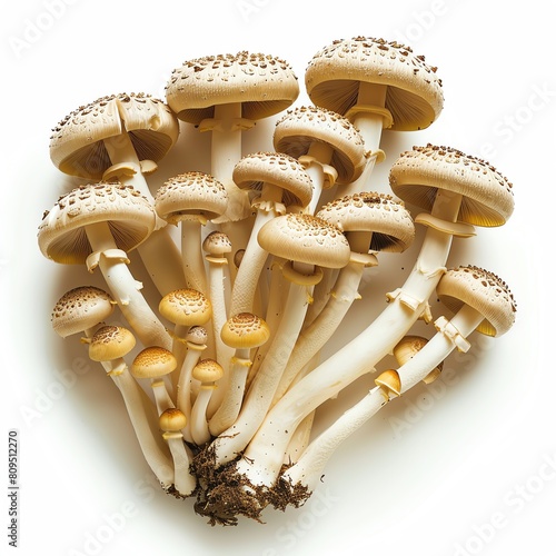 mushrooms isolated on white photo