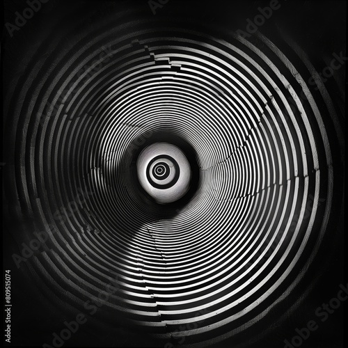 Mesmerizing Black and White Spiral Design  Dynamic Geometric Patterns for Modern Artistic Backgrounds