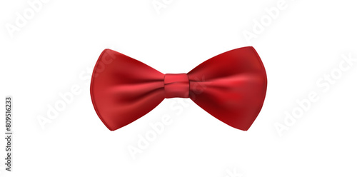 Gorgeous Red Ribbon Bow Vector Illustration.
