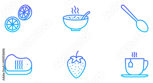 Computer Hardware Glyph Icon pictogram symbol visual illustration Set