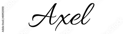 Axel - black color - name written - ideal for websites, presentations, greetings, banners, cards, t-shirt, sweatshirt, prints, cricut, silhouette, sublimation, tag
