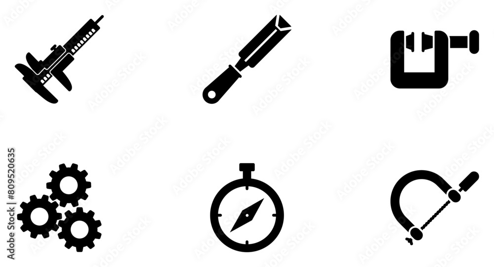 Hand Tools Glyph icon pictogram symbol visual illustration Set Hand Tools Glyph icon pictogram symbol visual illustration Set