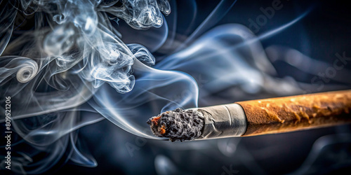 World Tobacco Day Closeup of Burning Cigarette © bingo
