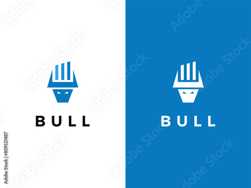 bull finance accounting logo icon illustration 