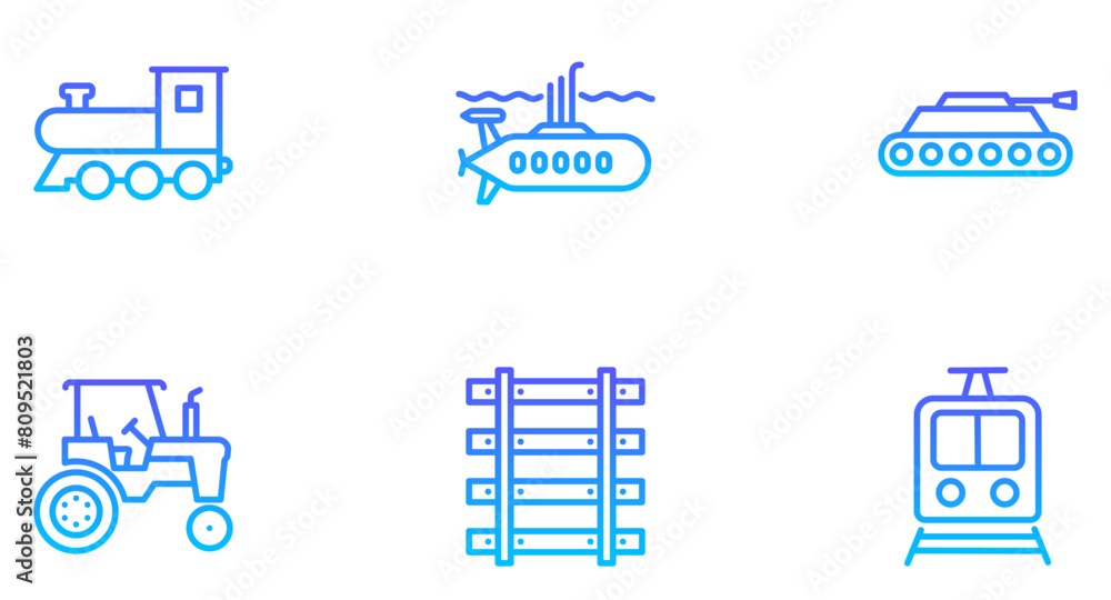 Transportation line Gradient icon pictogram symbol visual illustration Set Transportation line Gradient icon pictogram symbol visual illustration Set