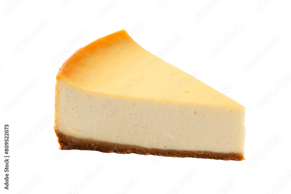 Cheesecake is a delicious dessert that is perfect for any occasion. It is made with a graham cracker crust, a creamy cheese filling, and a sweet topping, transparent background