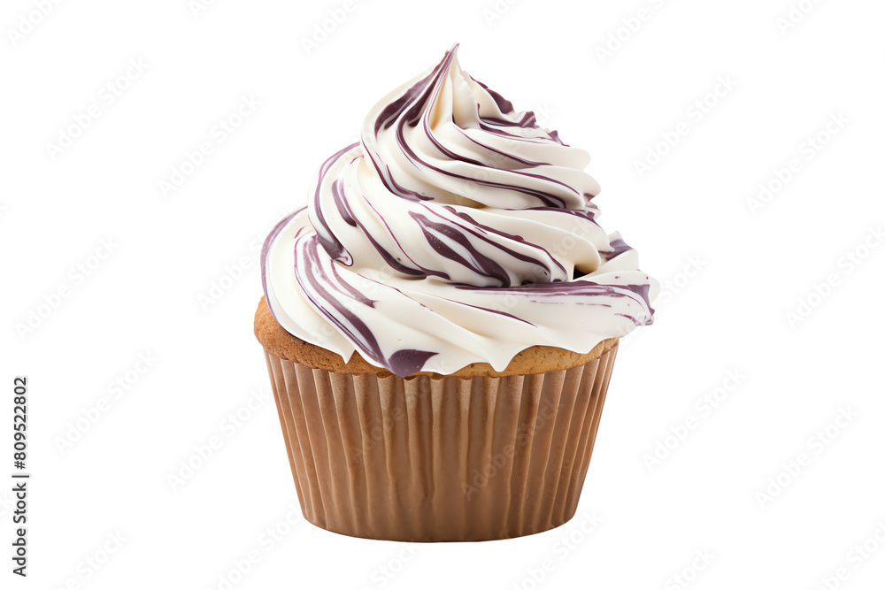 Indulge in the rich, velvety goodness of our cupcakes, topped with a creamy swirl of perfection, transparent background Indulge in the rich, velvety goodness of our cupcakes, topped with a creamy swirl of perfection, transparent background