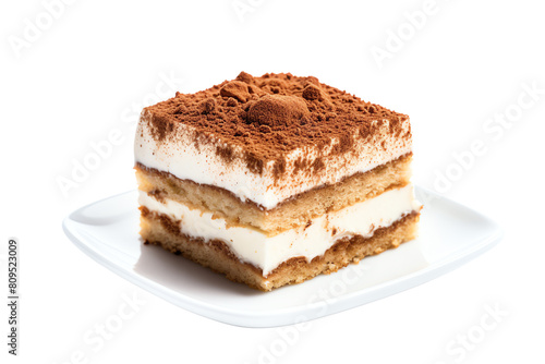 Tiramisu is a classic Italian dessert. It is made with ladyfingers  coffee  mascarpone cheese  and cocoa powder  transparent background