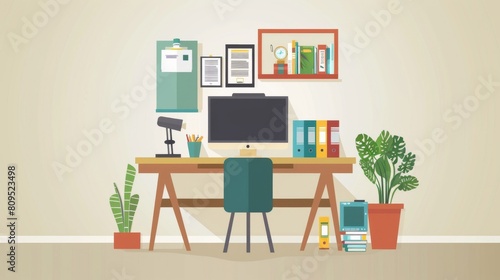 Sustainable Home Office Checklist  An infographic that provides a checklist for setting up an environmentally friendly home office