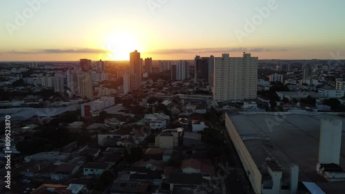 Traveling sunset paradise at Presidente Prudente, city of state of São Paulo photo