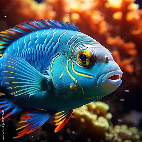 a fish Swimming in a Colorful Underwater World