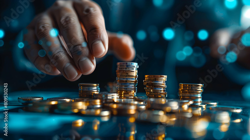 Photo realistic as Treasury Manager Optimizing Cash Flow concept as A treasury manager optimizes cash flow by managing bank assets and liabilities ensuring liquidity and financial  photo