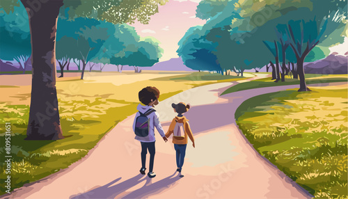 Children playing in a park