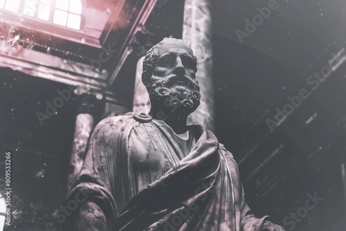 Abstract classic stoic ancient greek, roman sculpture. Portraying a style of historical stoicism with a cultural expression.