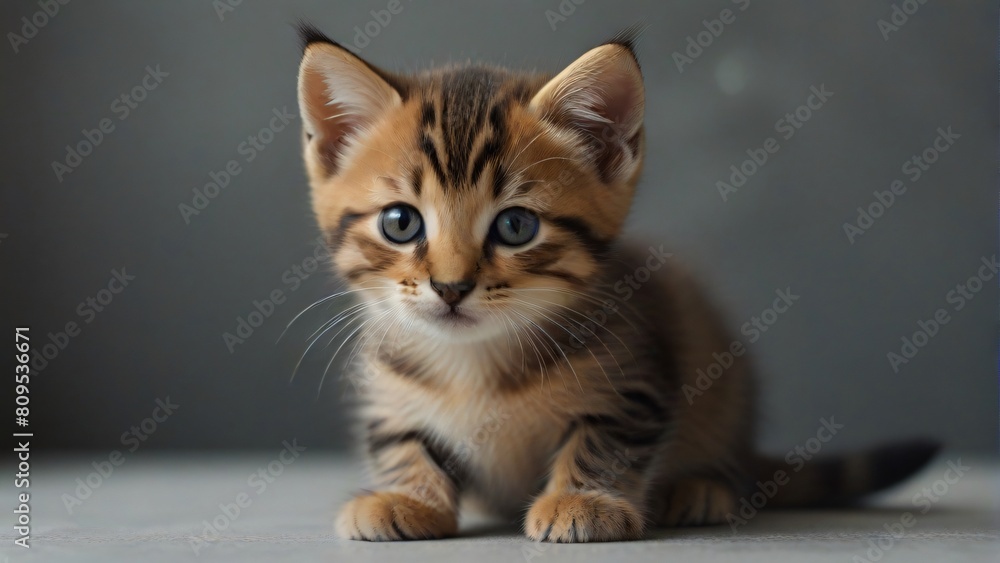Obraz premium closeup cute kitten portrait