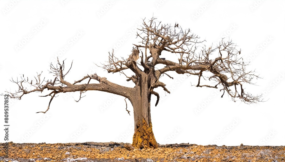 Fototapeta premium Isolated dead tree on white background