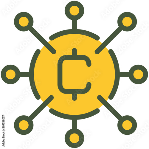 Cryptocurrency Coins Colored Icon Pack