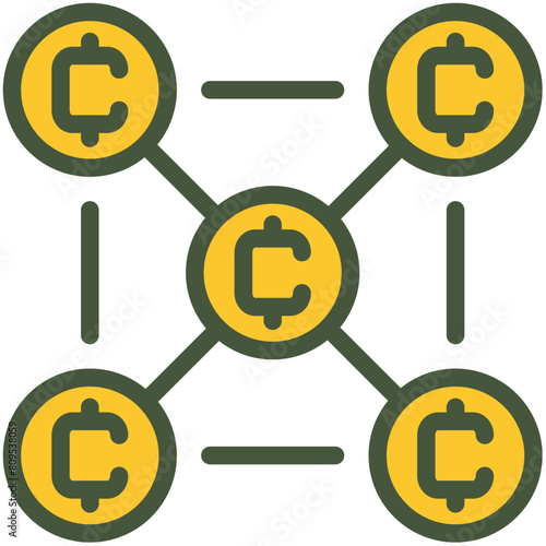 Cryptocurrency Coins Colored Icon Pack