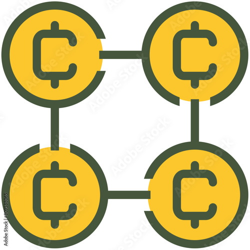 Cryptocurrency Coins Colored Icon Pack