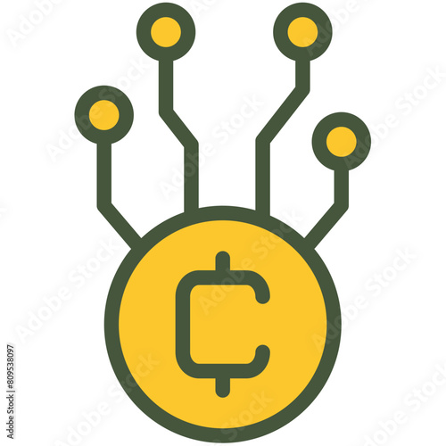 Cryptocurrency Coins Colored Icon Pack