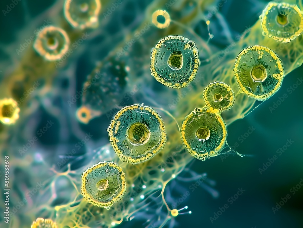 Fototapeta premium Air Circulation Patterns Study: Investigating Spore Dispersal and Contaminant Prevention