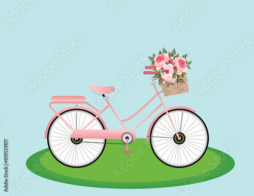 Vector illustration Concept World bicycle day editable post banner template