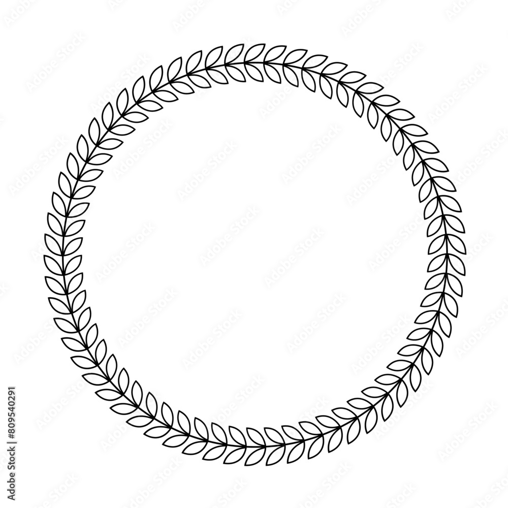 plant leave leaf pattern circle border design round frame decoration vector graphic element plant leave leaf pattern circle border design round frame decoration vector graphic element