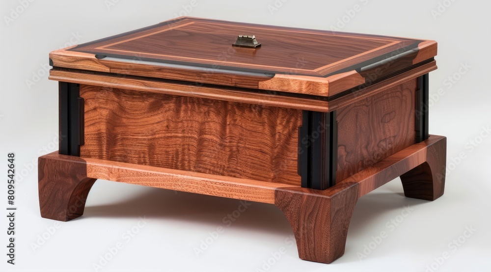 Closed little wooden box for jewellery Closed little wooden box for jewellery