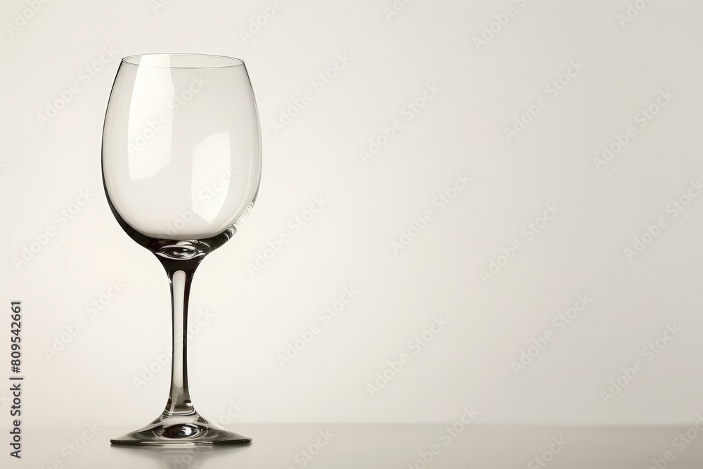 Empty wine glass without background.