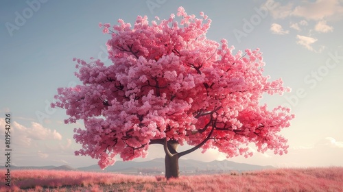 Pink trumpet tree photo