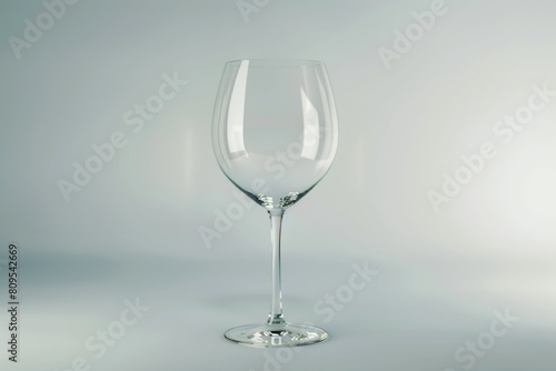 Empty wine glass without background.
