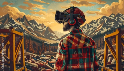 The virtual reality logger is a new way to experience the great outdoors. With its high-resolution display and comfortable design, you'll feel like you're right there in the woods. photo