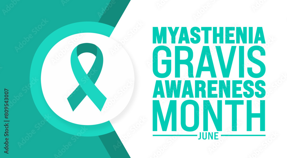 June is Myasthenia Gravis Awareness Month background template. Holiday concept. use to background, banner, placard, card, and poster design template with text inscription and standard color. vector