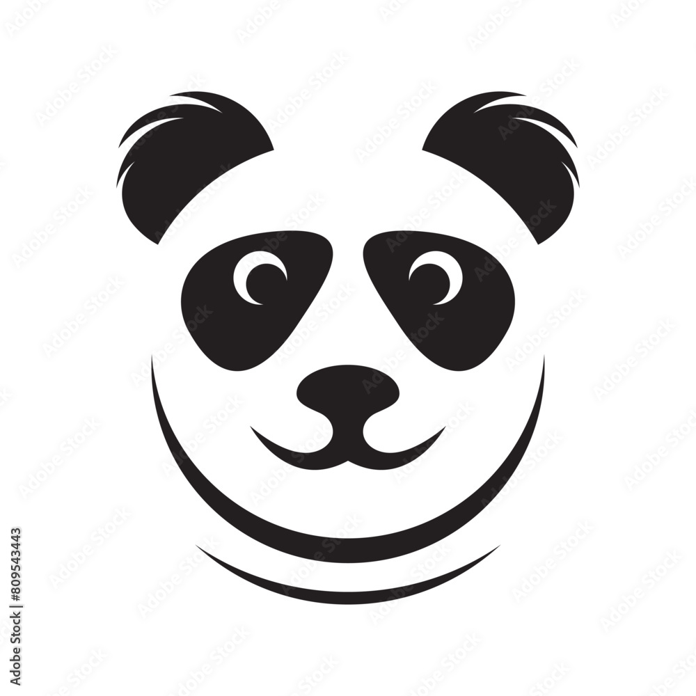 cute panda head logo design cute panda head logo design
