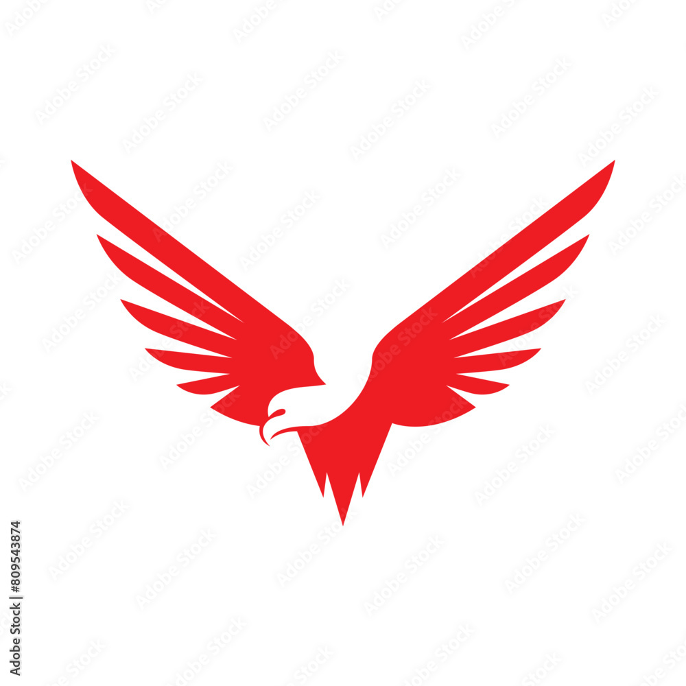 Obraz premium Simple and elegant eagle head logo design