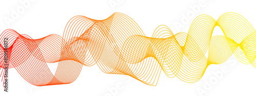 Abstract colorful modern stream wave line transparent background. Business curve lines in transparent background. Curved wavy lines tech futuristic motion background.