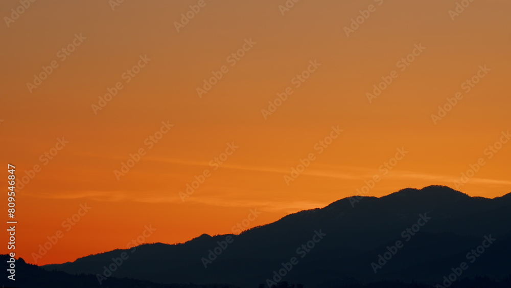 Landscape Colorful Sky At Sunrise. Nature Mountain Sky And Clouds Sunrise Concept. Pan.