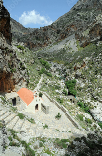 La chapelle Saint-Nicolas dans les gorges de la Kourtaliotis près de Preveli en Crète