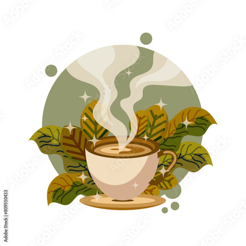 FLAT DESIGN 11 VECTOR ILLUSTRATION OF COFFEE THEME, 